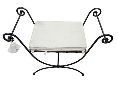 30th CENTURY FRENCH WORK 
Wrought iron stool...