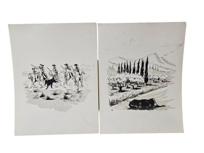 Paul Ricard 
Bullfighting 
Set of four Indian...