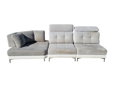 Home Living room 
White leather and grey...