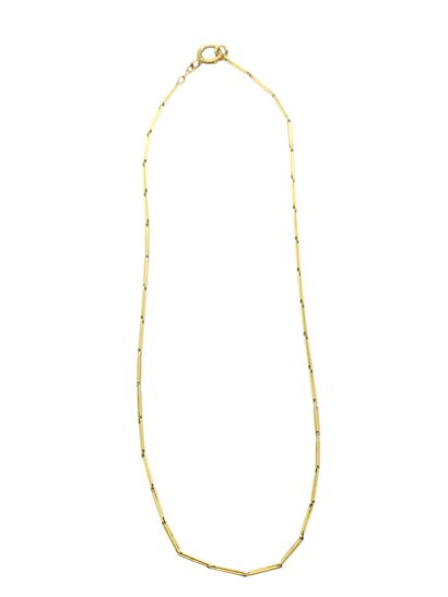 Bar link chain in 750° yellow gold
Weight:...