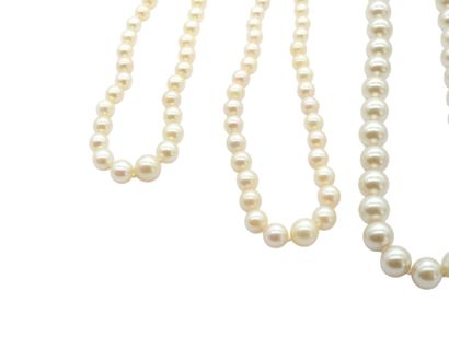LOT of four pearl necklaces