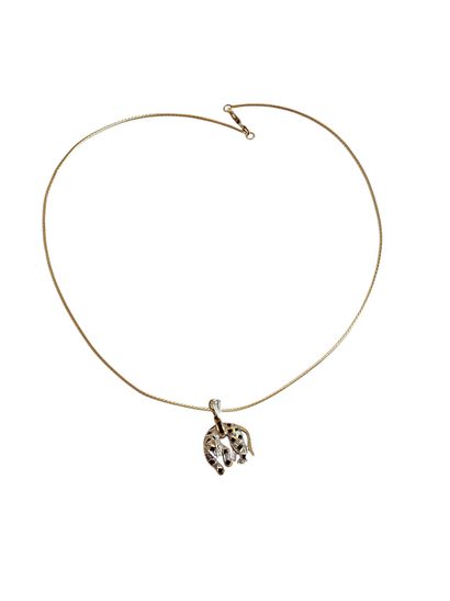 COLLIER en or jaune 750° accompagné d'un...
