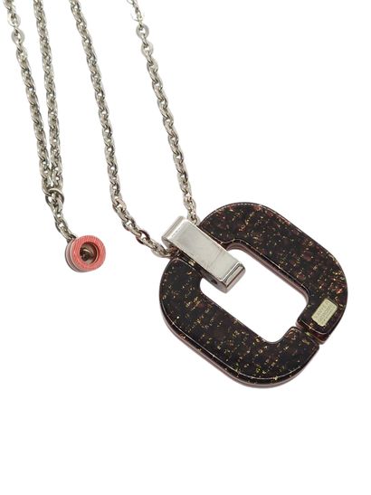 DEROME XAVIER
Metal necklace with pink and...