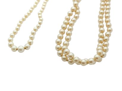 LOT of two pearl necklaces
