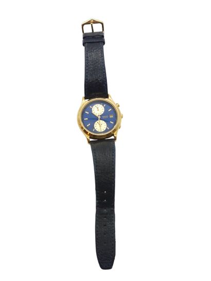 SEIKO 
Wristwatch, round gold-plated metal...