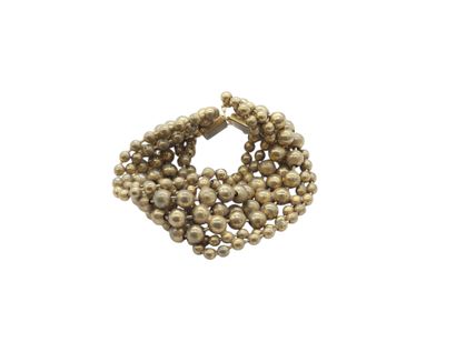 MANCHETTE BRACELET in gold-plated metal with...