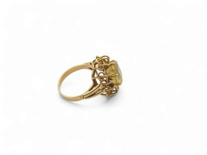 BAGUE en or jaune 750° sertie d'une citrine
TDD...
