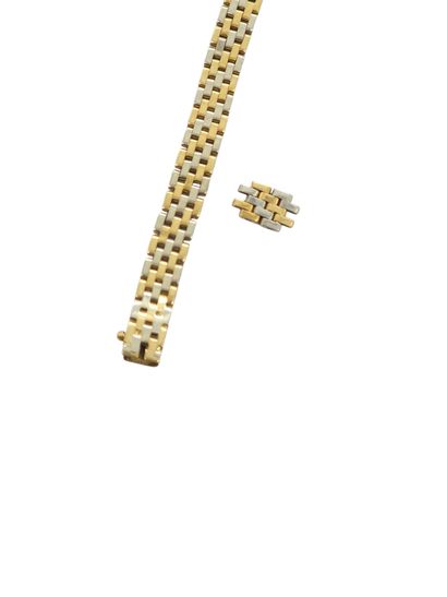 Lady's wristwatch, rectangular gilt metal...
