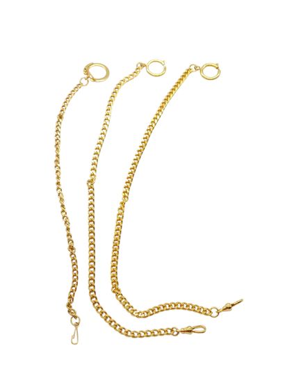 THREE GILETIERES in gilded metal