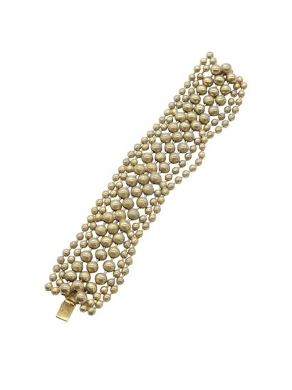 MANCHETTE BRACELET in gold-plated metal with...