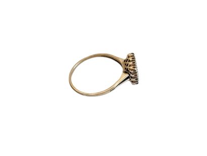 BAGUE en or blanc 750° ornée d'un pavage...