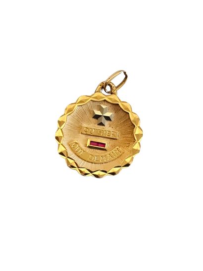 MEDAILLE d'amour en or jaune 750° 
Poids...