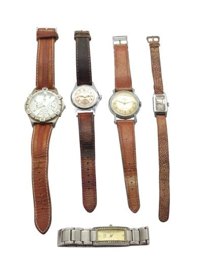 LOT of five watches including a Difor, L...
