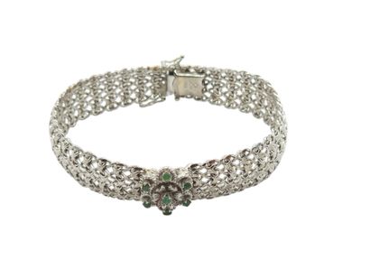 TRAVAIL ITALIEN 
Bracelet en or gris 750°...