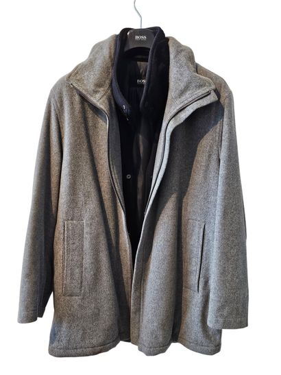 HUGO BOSS
Veste en laine noire et grise en...