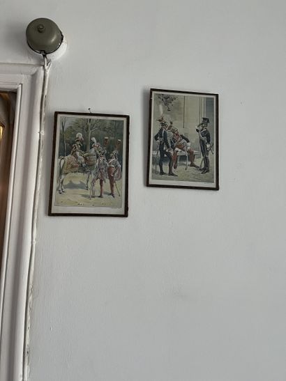 MEUBLE DE TELEPHONE ,deux reproductions ,un...