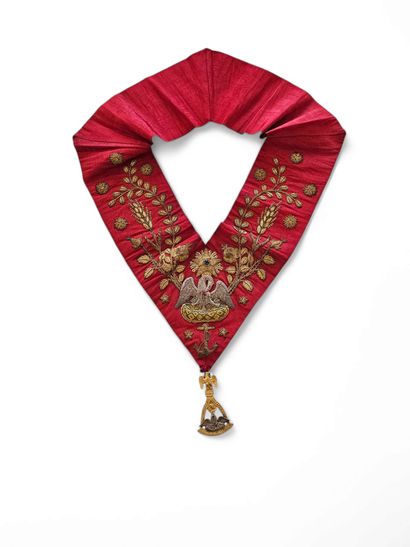 Sautoir et bijou de Chevalier maçonnique...