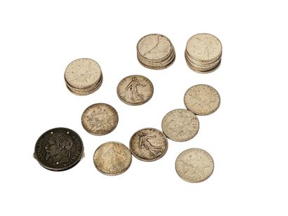 ENSEMBLE DE VINGT-SIX PIECES de cinq francs...