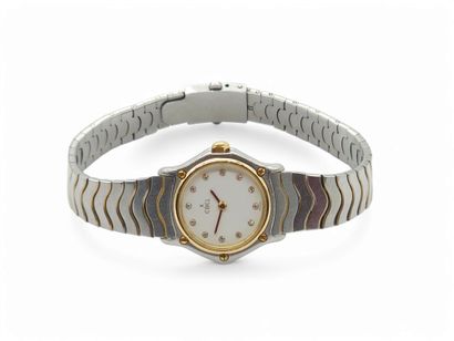 EBEL 
Montre bracelet en or et acier, cadran...