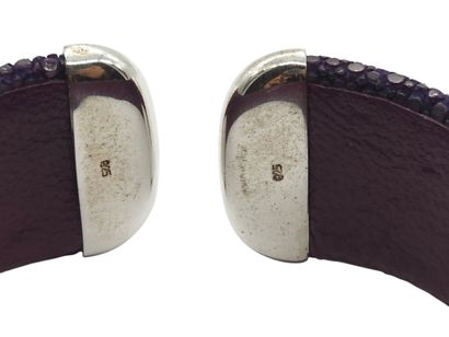 BRACELET en galuchat violet