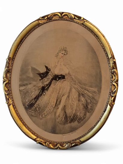 LOUIS ICART 
Deux lithographies en couleur...