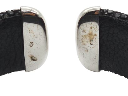 BRACELET en galuchat noir