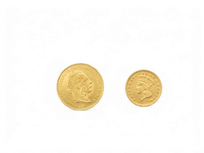 PIECE de 4 florins en or jaune 1892 (Refrappe)
Poids...