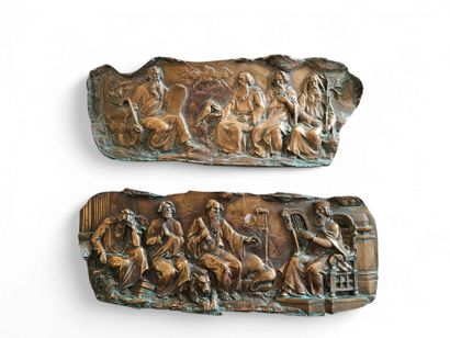 Paire d'éléments | XIXe siècle
Bronze à décors...
