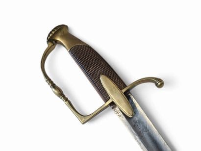 SABRE DE CAVALERIE LEGERE 
Poignée en bois...