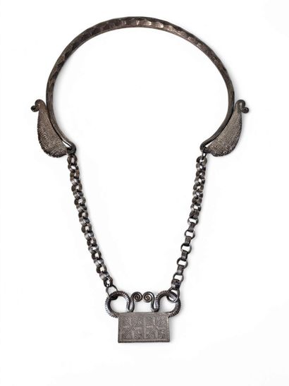Ethnie Hmong Laos 
Deux colliers torques...