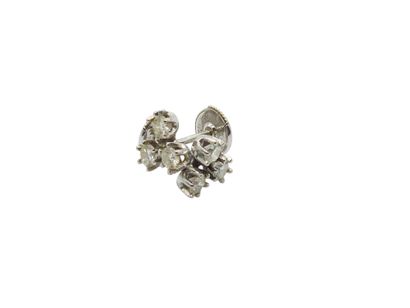 PAIRE DE BOUCLES d'oreilles en or gris 750°...