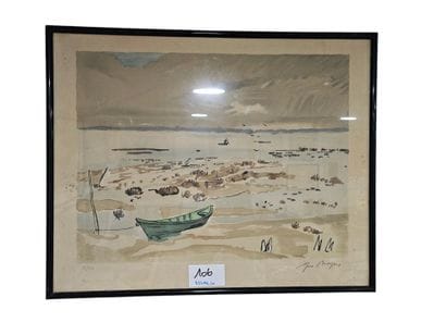 BRAYER YVES (1907-1990)
Boat in the Camargue
Lithograph,...
