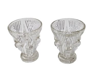 Set of molded glass vases
Including three...