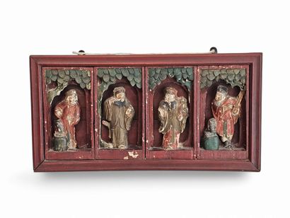 SOUTHEAST ASIA 
Polychrome lacquered wood...