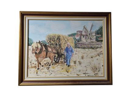 Chabriais
Le moissoneur
Huile sur toile encadrée
Signée...