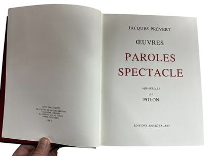 Jacques PRÉVERT - Œuvres 4 volumes.
Watercolors...