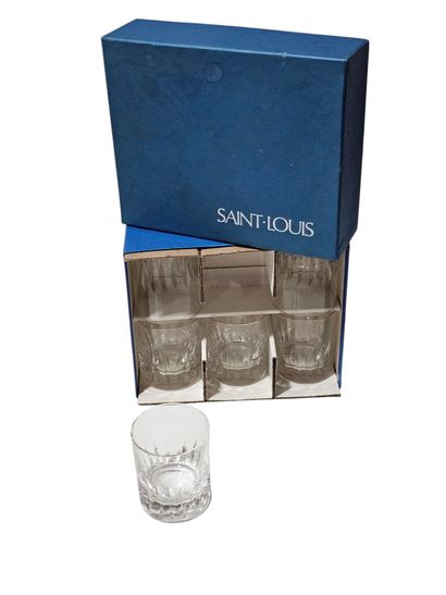SAINT LOUIS
Six crystal goblets in their...