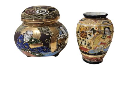 JAPON 
Grand vase Satsuma
Petit brule encens
Petit...