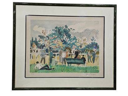 BRAYER YVES (1907-1990)
Le champs de course
Lithograph,...
