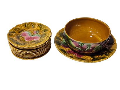 SARREGUEMINE
Fruit or dessert serving set...