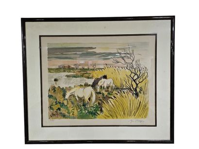 BRAYER YVES (1907-1990)
Horses in Camargues...