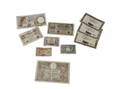 BANKNOTE SET:
Two 100-franc bills
Two bills...