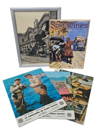 Set of 3 color photographs ( St TROPEZ gendarmes)...