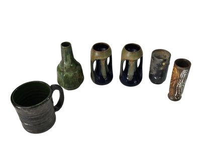 EASTERN WORK Xx century 
Set of enameled...