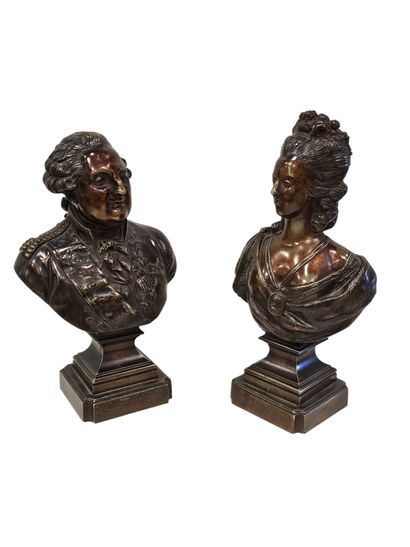 AUGUSTIN PAJOU (1754-1793) 
Royal couple,...