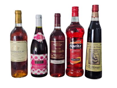 Set of five bottles of wine and aperitif
Monbazillac...