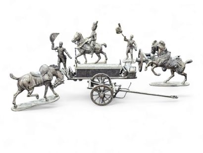 French pewter Xx century Napoleonic war soldiers...