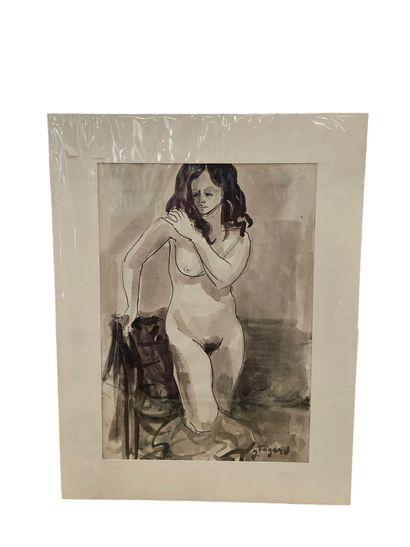 FAGARD
Undressing
Ink on paper 
Signed lower...