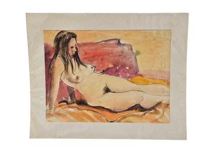 FAGARD
Nu allongé
Aquarelle sur papier 
Dim:...