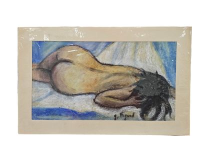 FAGARD
La brune allongée de dos
Pastel on...